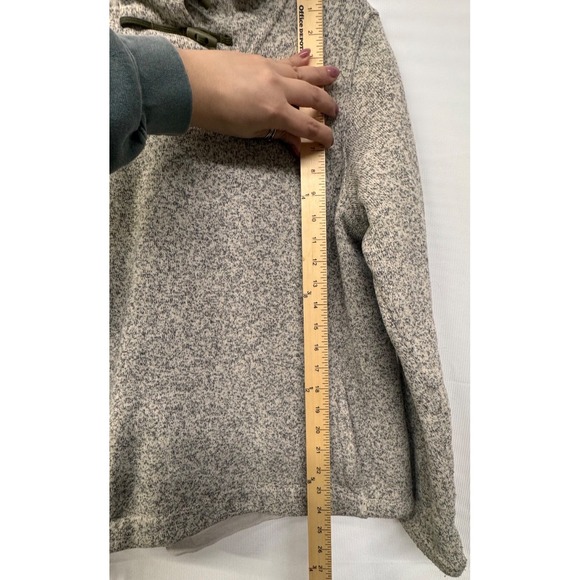 The North Face Women's Fleece Pullover Hoodie Toggle Neck Gray L - Picture 8 of 12